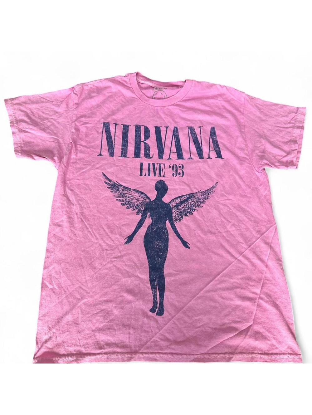 Hot Pink Nirvana In Utero Live '93 Tour Tee | Size L